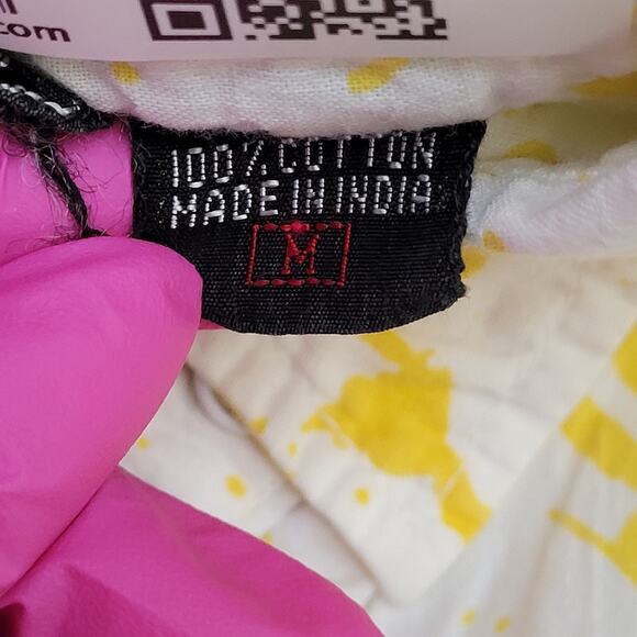 Vintage Abstract AOP Button Shirt Womens Medium 22x29 Y2K - Picture 7 of 11